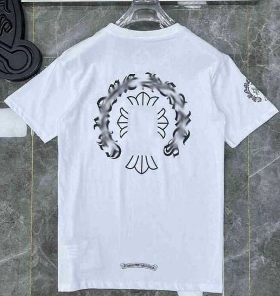 men's t-shirts men's t-shirts luxury classic mens t shirts ch brand fashion men sanskrit t-shirt horseshoe heart cross designer ts, White;black